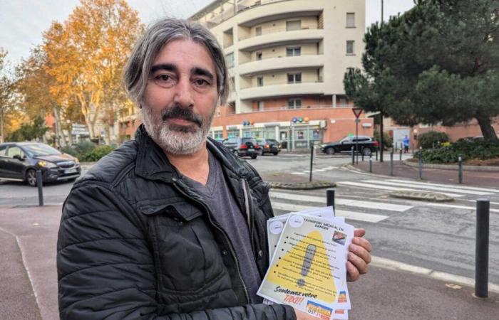 Zwischen Sammel- und Filterdämmen mobilisierten Taxis in Toulouse