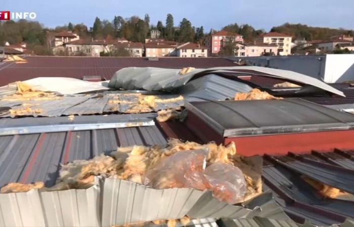 Starker Wind: Das Dach eines Supermarkts wurde in Isère abgerissen