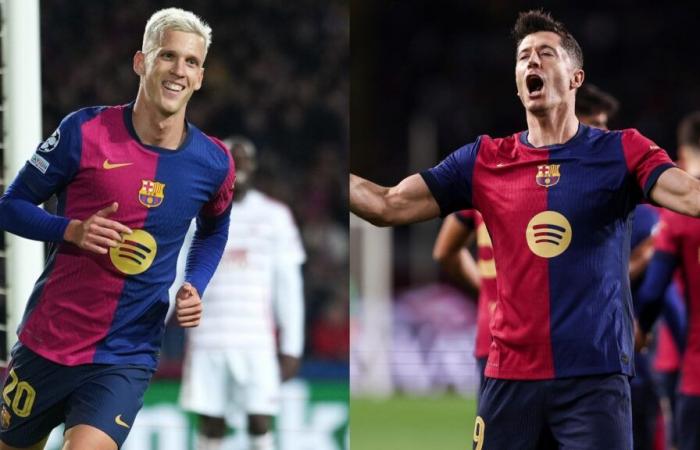 Spielerbewertungen von Barcelona gegen Brest: Centurion Robert Lewandowski und Dani Olmo richten den Schaden an, während die Blaugrana gegen das Champions-League-Überraschungspaket kämpfen