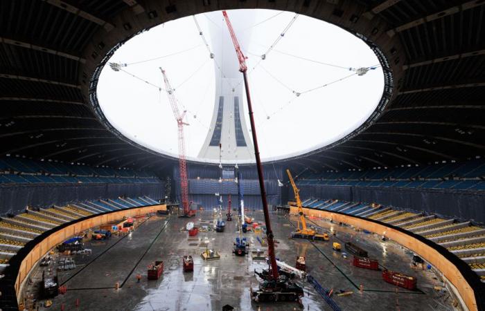 Olympiastadion | Da das Dach praktisch demontiert ist, verspricht der Winter eine große Herausforderung zu werden