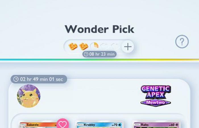 Eine Anleitung zum Sammeln von Karten und zum Verwenden von Wonder Picks im Pokémon-Sammelkartenspiel Pocket