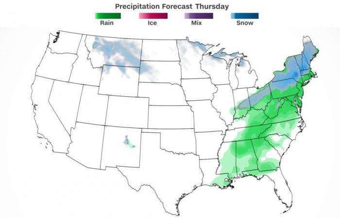 Thanksgiving-Wetter und Reisen: Ein Sturm, Kälte und Seeschnee könnten zu Problemen führen.