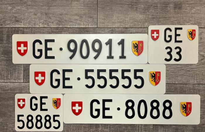 Das Nummernschild GE 55555 kostet 48.000 Franken