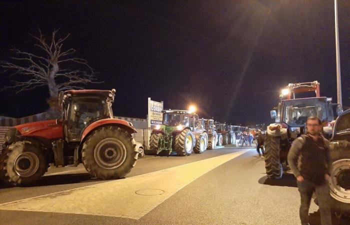 Calvados-Bauern rufen zur Mobilisierung in Vire in der Normandie auf