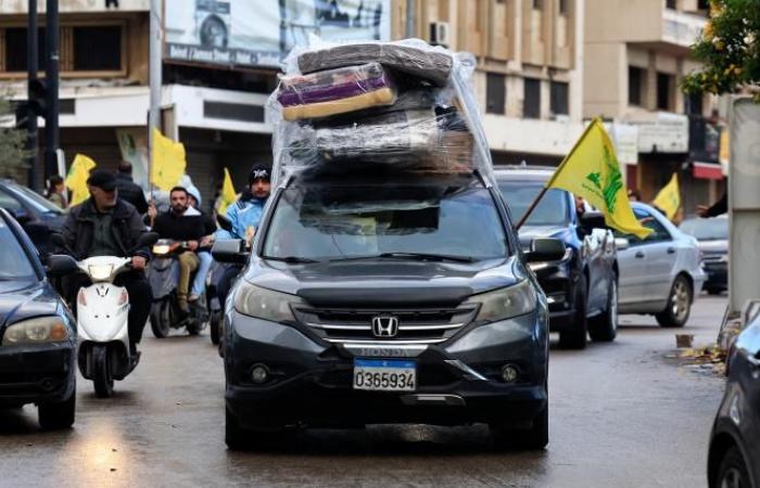 Tausende Libanesen auf dem Weg nach Hause, nach dem Waffenstillstand zwischen Israel und der Hisbollah (Fotos)