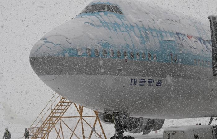 Bilder vom Rekordschneefall in Seoul im November