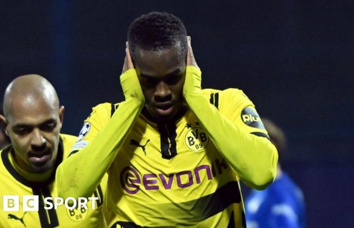 Jamie Gittens: Der junge englische Flügelspieler schießt ein weiteres tolles Champions-League-Tor für Borussia Dortmund