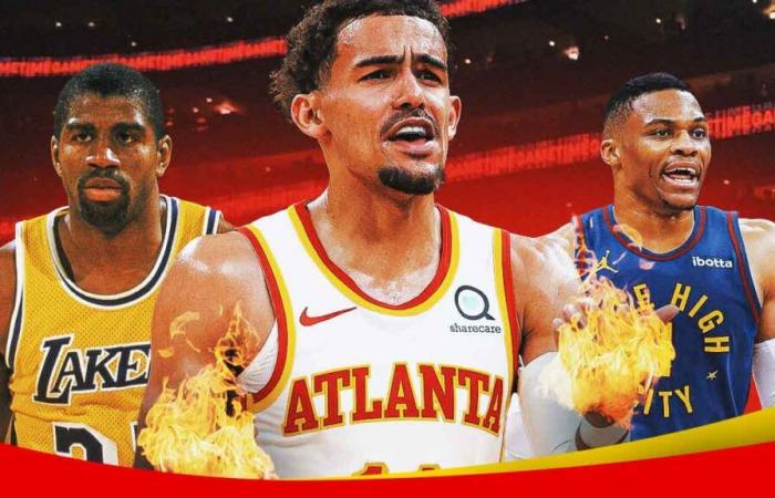 Trae Young von den Hawks tritt neben Magic Johnson und Russell Westbrook in die NBA-Geschichte ein