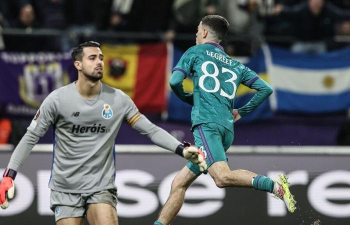 Europa League: Anderlecht – Porto, Amuzu gleicht aus, die Mauves kommen zum zweiten Mal zurück (2:2)