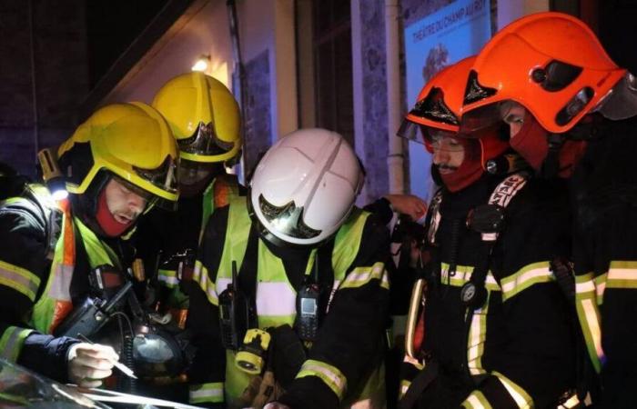 Es war nur eine Übung für die Feuerwehrleute.