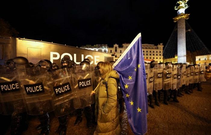 Georgien | Die Polizei feuert Tränengas auf Pro-EU-Demonstranten ab