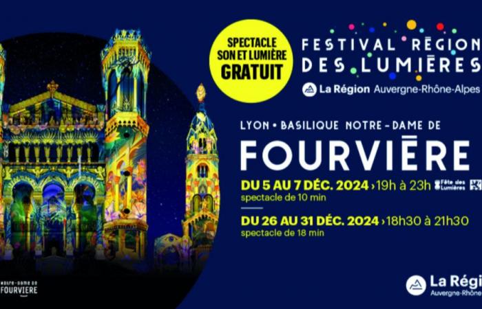 Finden Sie im Dezember das Festival Région des Lumières in Fourvière!