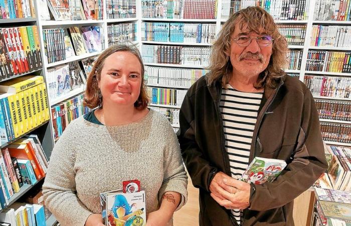 In Lannion spenden Buchhandlungskunden Bücher an Secours populaire