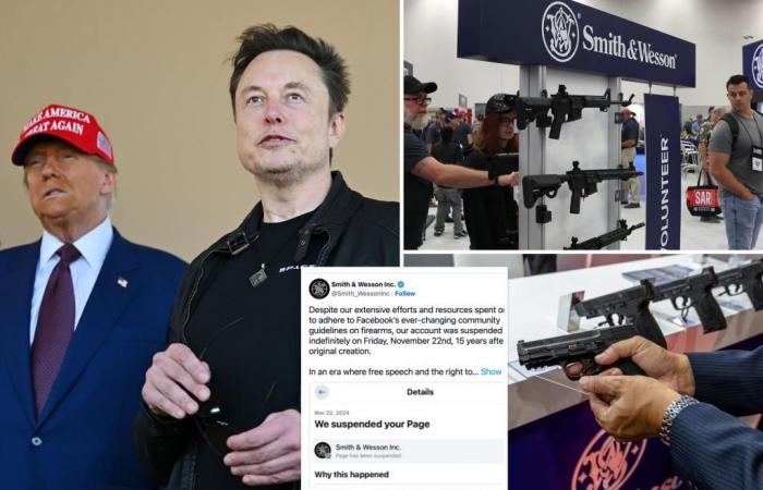 Waffenhersteller Smith & Wesson applaudiert Elon Musks X, nachdem er von Facebook gesperrt wurde