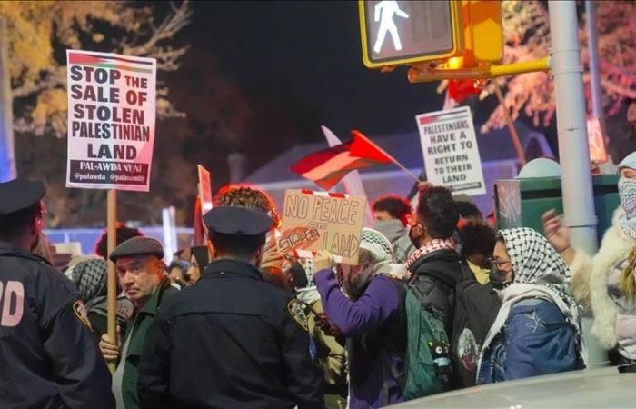 Pro-palästinensische Proteste werden in New York, USA, unterdrückt