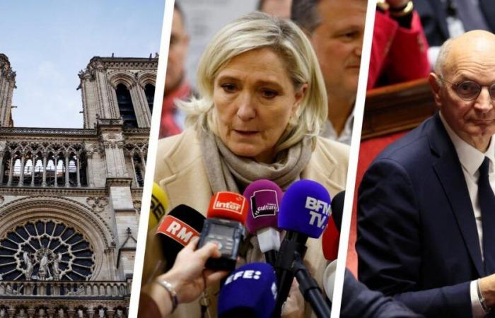 Notre-Dame offenbart sich, Marine Le Pen erhöht den Einsatz gegen Barnier, im Hinblick auf ein Verbrechen des Straßenverkehrsmordes … Die 3 Informationen, die man sich am Mittag merken sollte