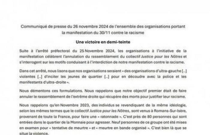 die vom Gericht „genehmigten“ Demonstrationen an diesem Samstag, 30. November – ???? Info Libertaire