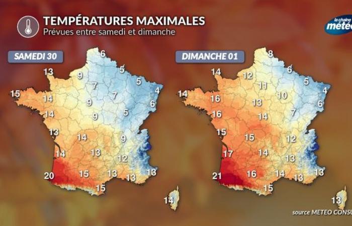 Wochenendwetter: ruhiges Wetter und unterschiedliche Temperaturen