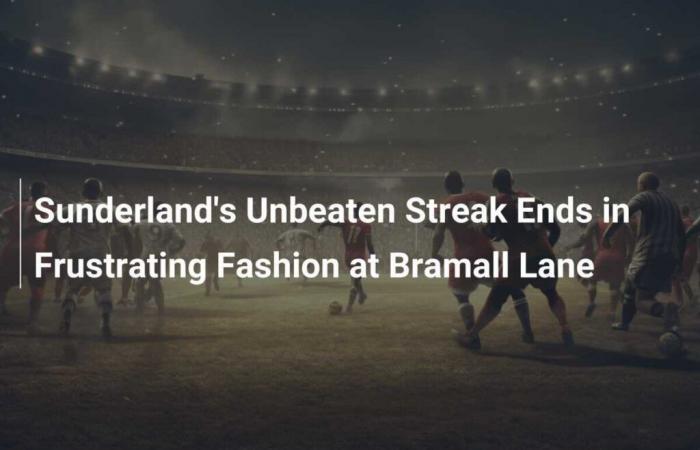 Sunderlands ungeschlagene Serie findet in der Bramall Lane ein frustrierendes Ende