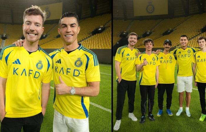 MrBeast teilt neues Foto mit Cristiano Ronaldo im Al-Nassr-Trikot vor dem „großen Video“