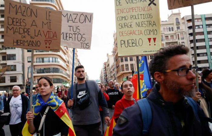 Überschwemmung in Spanien: 100.000 Menschen demonstrieren in Valencia gegen die Behördenführung