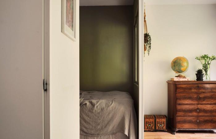 Eine 38 m² große Wohnung in Vintage-Farben