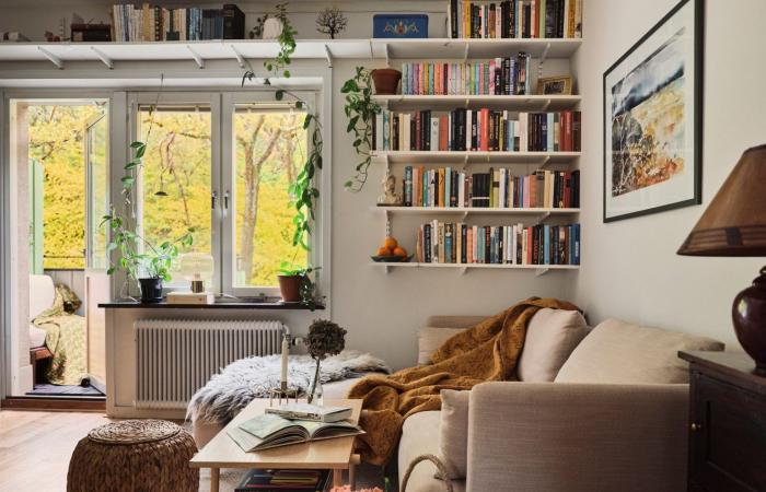 Eine 38 m² große Wohnung in Vintage-Farben