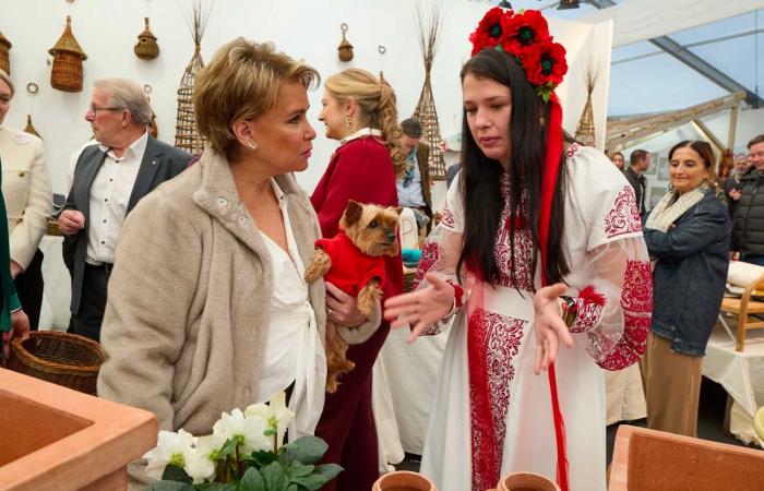 Yorkshire Toffee stiehlt Großherzogin Maria Teresa und ihrer Schwiegertochter auf dem Basar des Roten Kreuzes die Show