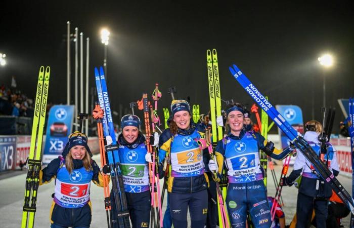 Biathlon: Auf den Tag genau zwei Jahre nach seinem letzten Staffelsieg bei der Weltmeisterschaft ist Schweden zurück auf der Erfolgsspur | Nordic Mag | Nr. 1 Biathlon