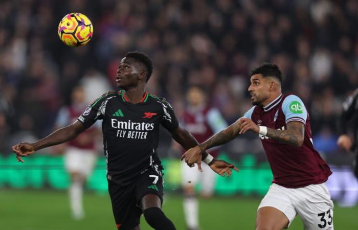 Arsenal fliegt über das Derby gegen West Ham – Premier League – J13 – West Ham-Arsenal (2-5)