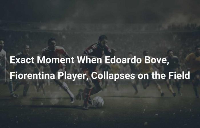 Exakter Moment: Fiorentina-Spieler Edoardo Bove bricht auf dem Spielfeld zusammen