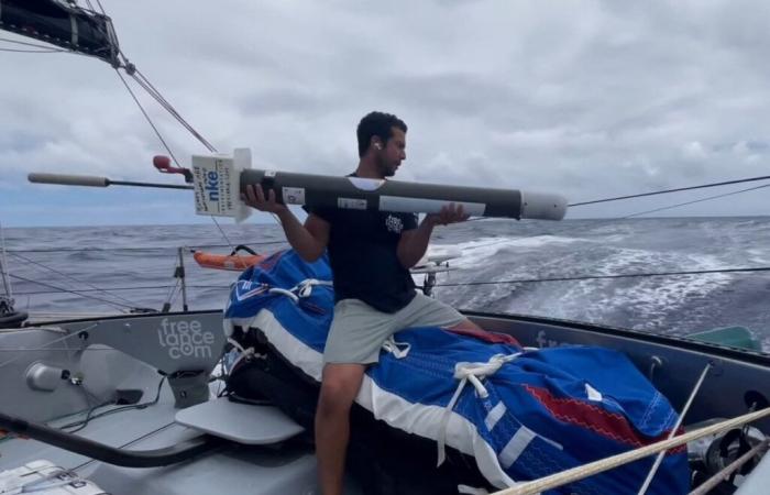 Vendée Globe. Côtes-d’Armor-Kapitän Guirec Soudée hilft dem Klima