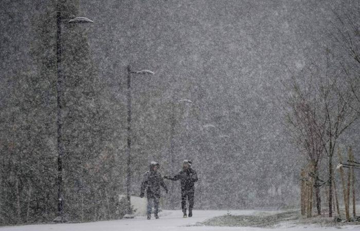 Eine starke Schneelast über Nord-British Columbia verwandelte sich in Eisregen