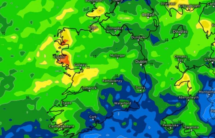 Eireann hat festgestellt, wann Regen und Schneeregen Irland treffen, während die Temperaturen inmitten des Hochwasseralarms auf eiskalte -2 °C sinken