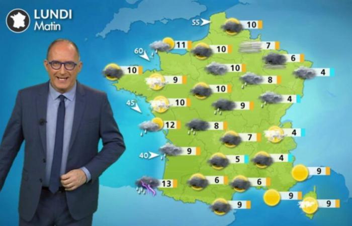 Wetter für Ihren Montag: Eine Störung zieht durch Frankreich