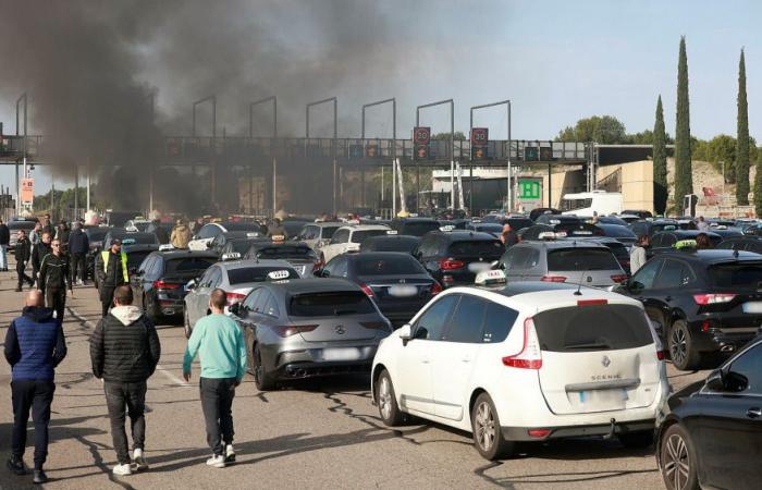 Wütend auf die Sozialversicherung haben Taxis Bouches-du-Rhône lahmgelegt