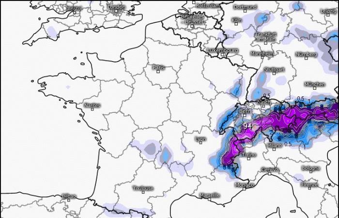 Hier sind die Regionen, in denen die Schneeflocken fallen könnten