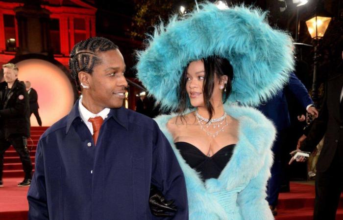 Bei den Fashion Awards trug Rihanna ganz in Pelz A$AP Rockys Arm