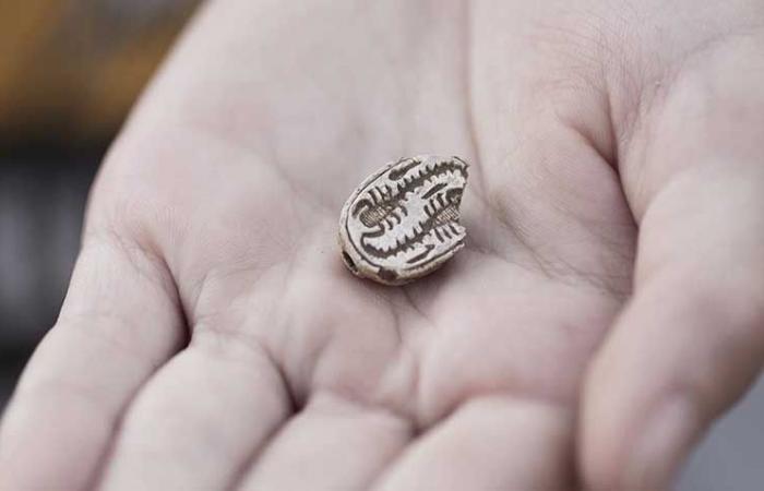 Ein Teenager entdeckt zufällig ein ägyptisches Amulett auf der Suche nach „Stachelschweinnadeln“