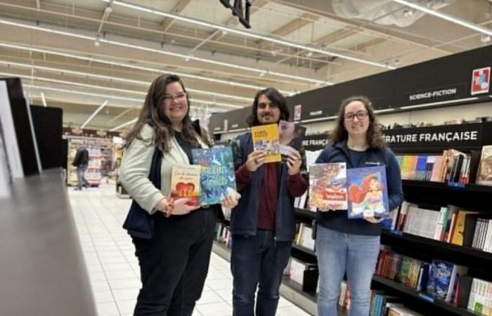 Das Mini-Wolf-Maskottchen zum 10-jährigen Jubiläum der Buchmesse Leclerc de Cherré