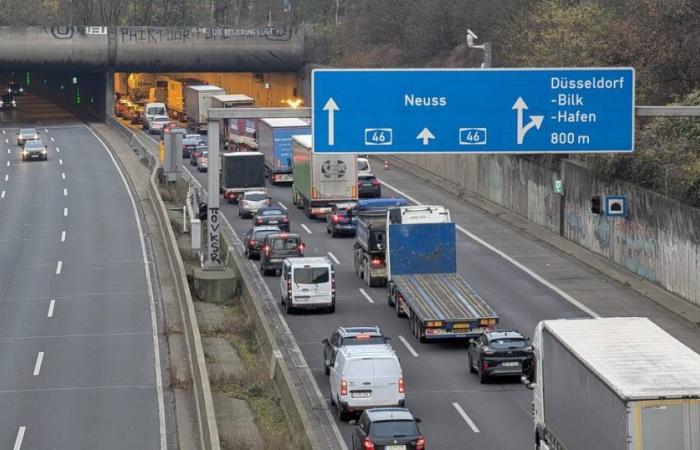 A46 Düsseldorf: Lkw-Unfall – Uni-Tunnel weiter teilweise gesperrt