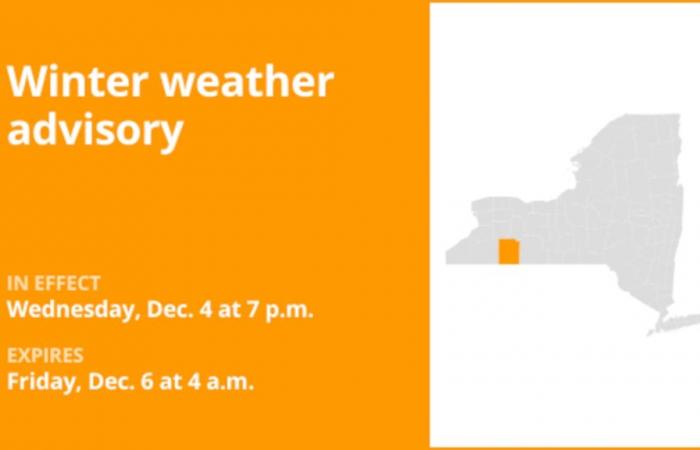 Wetter in New York: Bis zum frühen Freitagmorgen wird für Allegany County eine Winterwetterwarnung ausgegeben