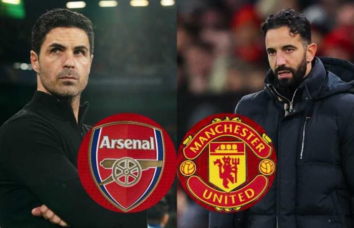 Live-Spiel zwischen Arsenal und Manchester United in der Premier League (0:0).