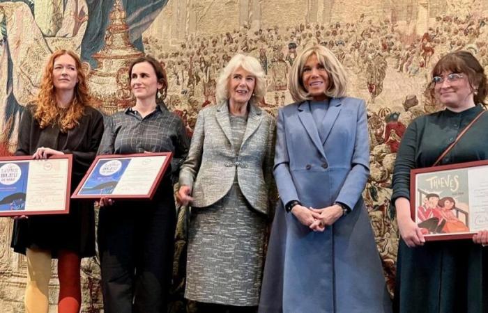 Königin Camilla und Brigitte Macron überreichen einen Preis zur Förderung des Lesens zwischen den beiden Ufern des Ärmelkanals