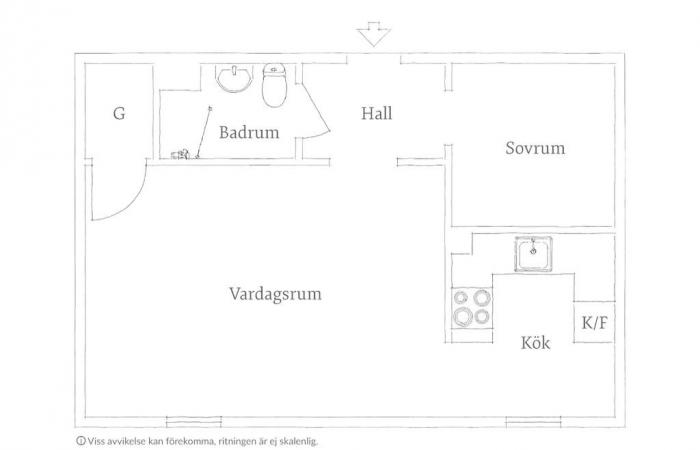 Eine kleine Designer-Zweizimmerwohnung von 38 m² in sanften Farben