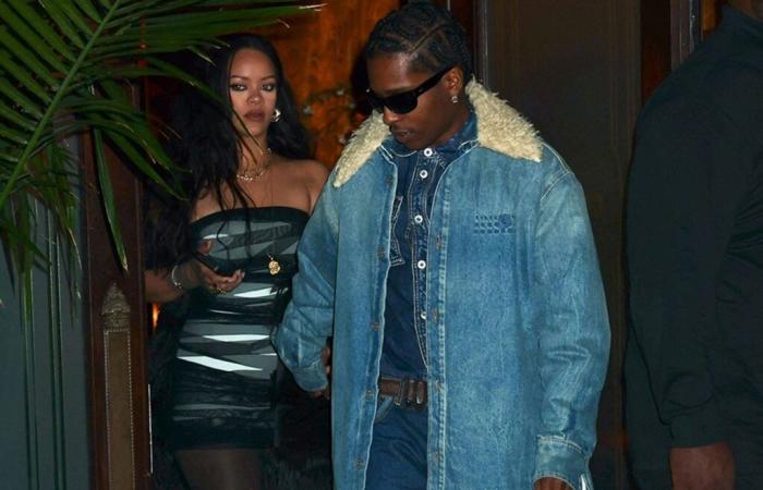 Rihanna und Asap Rocky, ein Paar, das in den Straßen von Miami gesichtet wurde