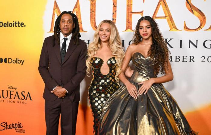 Jay-Z und Beyoncé unterstützen Tochter Blue Ivy Carter bei der Premiere von „Mufasa: Der König der Löwen“.