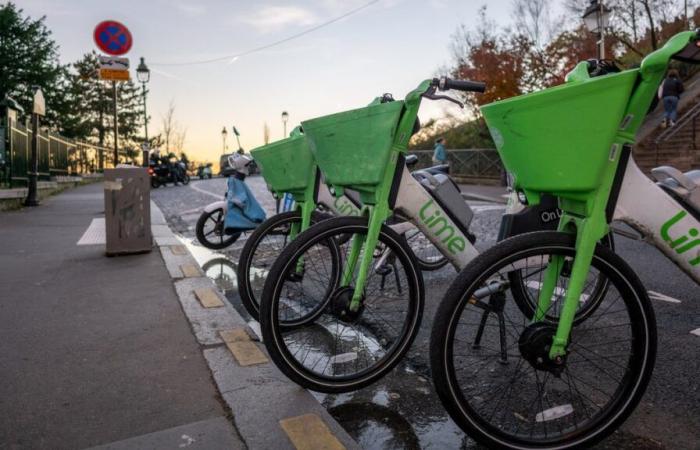 In den Körben dieser Selbstbedienungsfahrräder in Paris versteckte Geschenke