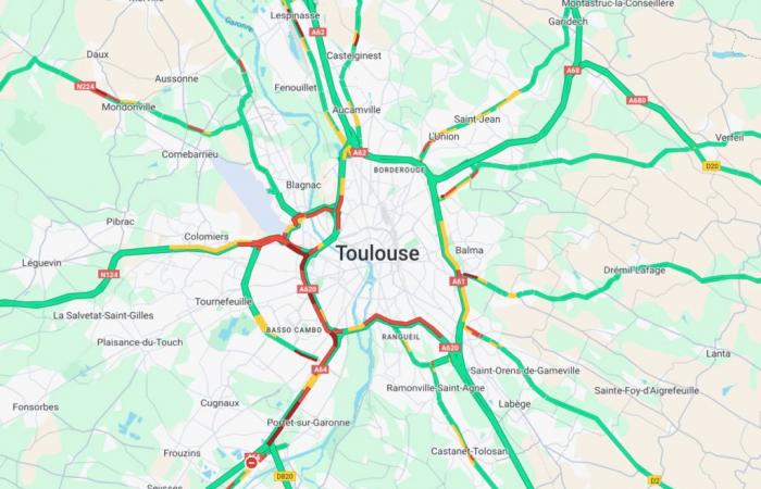 Live: Große Staus auf der A64 und der A620 in Toulouse an diesem Mittwochabend