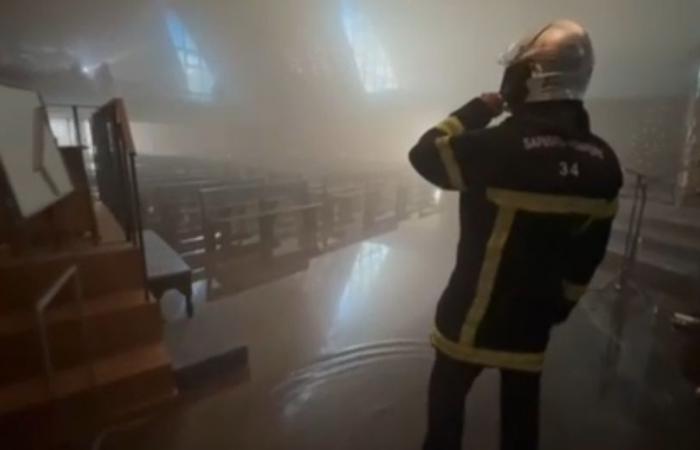 IN BILDERN. Brand in einer Kirche in Montpellier: Klosterbrand, Evakuierung der Jungfrau… Fotos der Katastrophe von innen